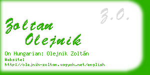 zoltan olejnik business card